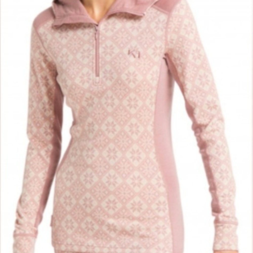 Kari Traa Pink Zip Neck Hoody  SZ Small